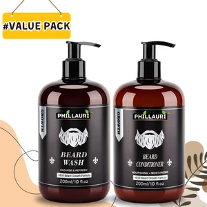 Phillauri Beard Hair Fall & Growth Control Beard Wash | Beard Conditioner combo kit for beard care  (2 Items in the set)